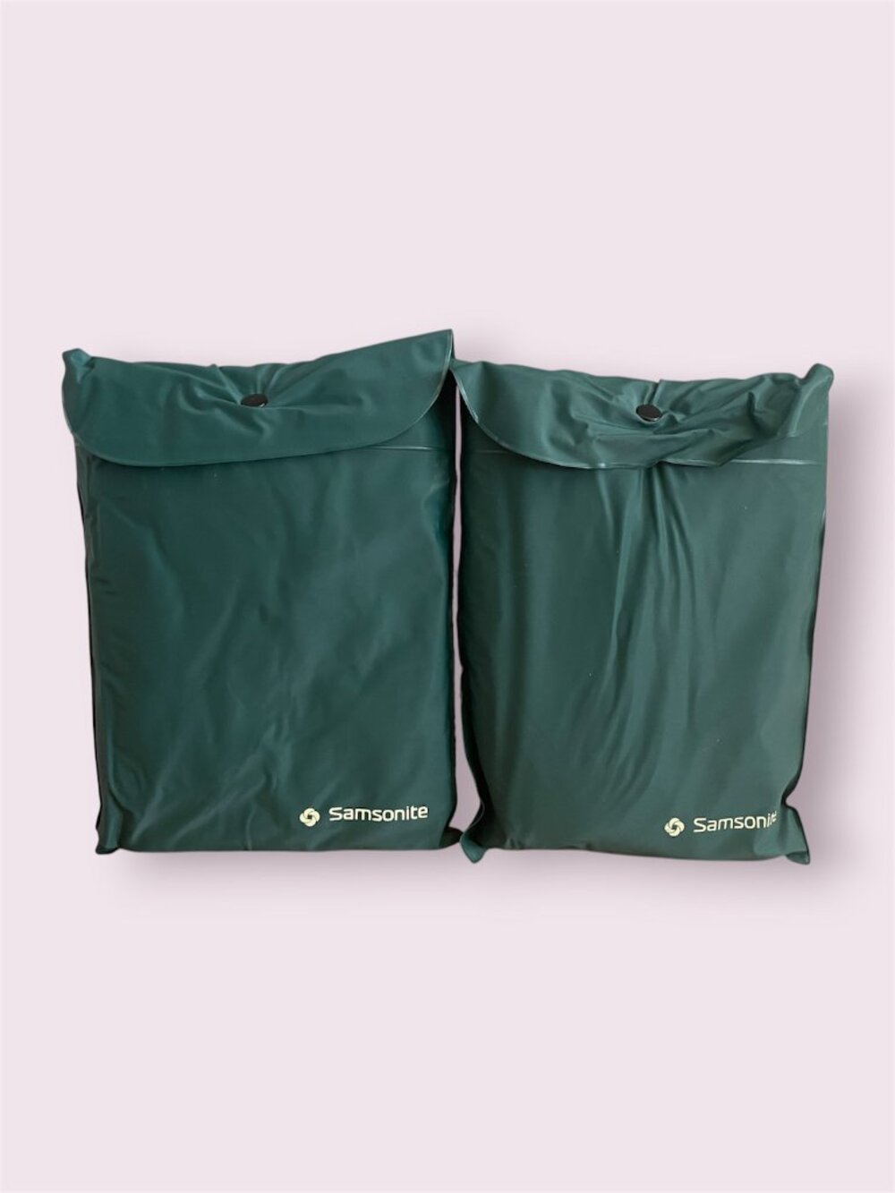 2 Green Unisex Travel Hooded Raincoats Samsonite Packable Waterproof Jackets